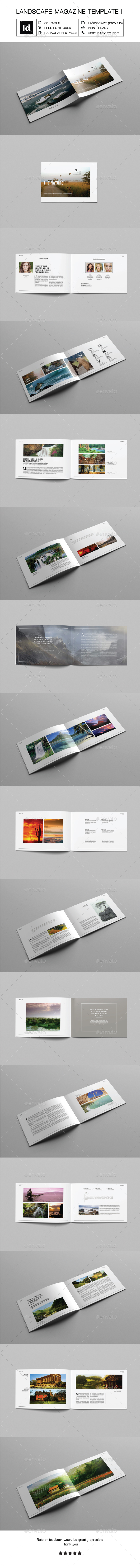 Landscape Magazine Template II - Magazines Print Templates