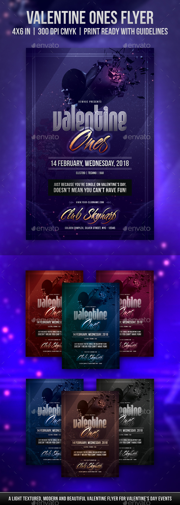 Valentine Ones Flyer - Holidays Events