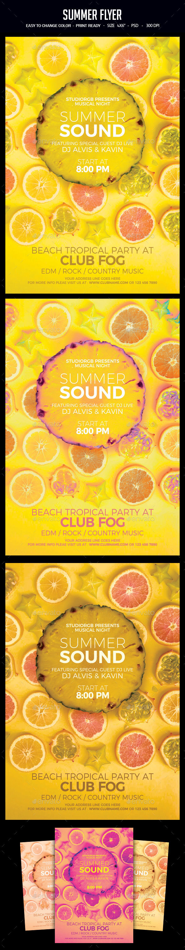 Summer Flyer - Clubs & Parties Events