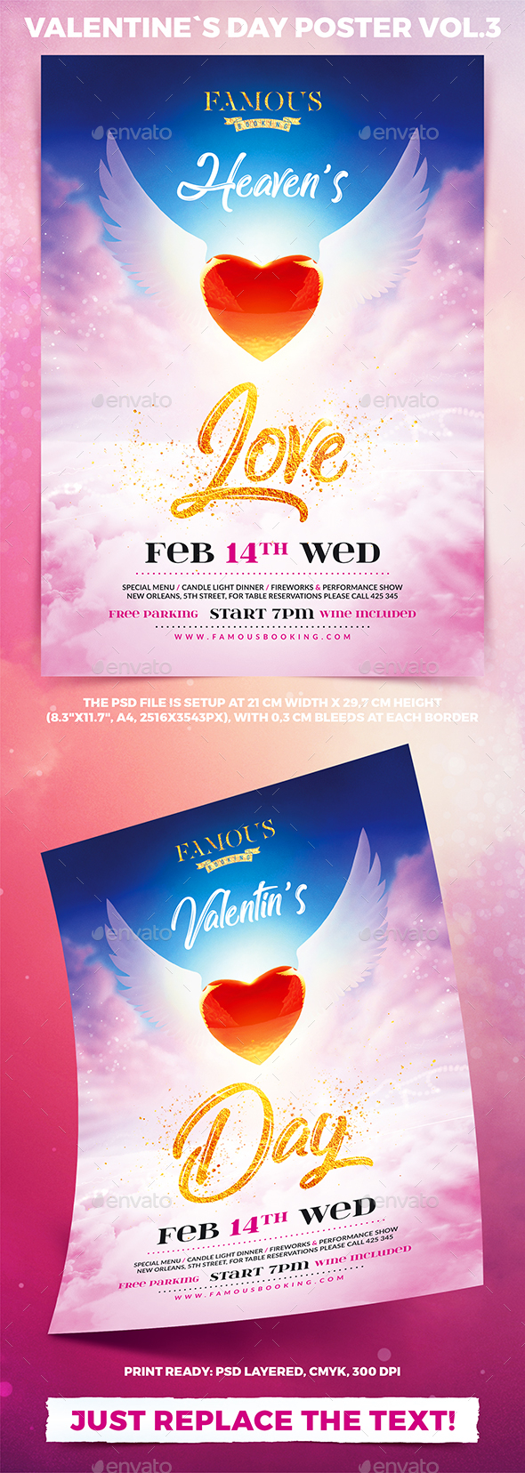 Valentine`s Day Party Poster Vol.3 - Holidays Events