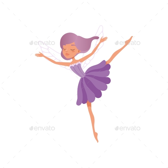 Fairy in Purple Dress. - People Characters
