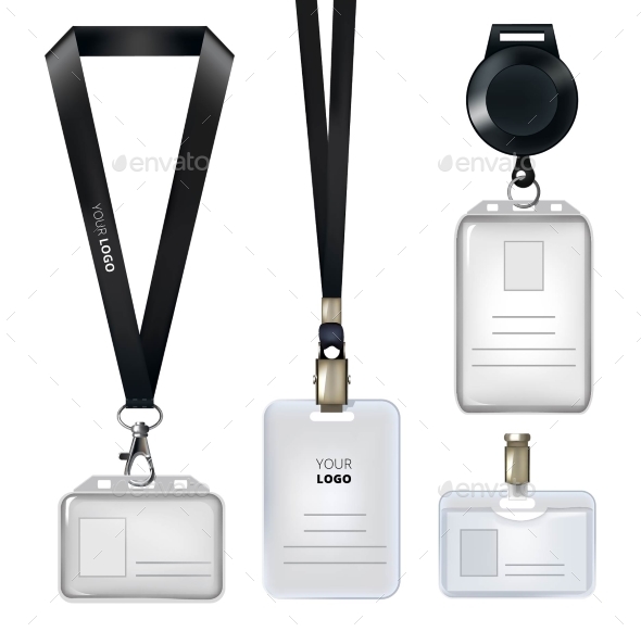 Realistic Template of Identification Card - Objects Vectors