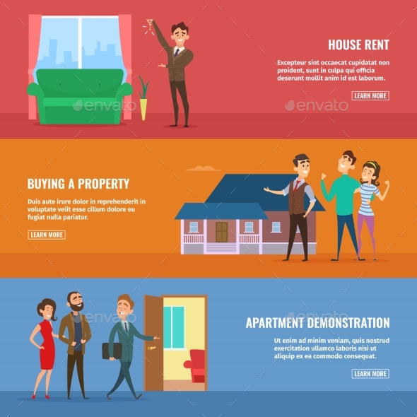 Business Concept Illustrations Set. Real Estate - People Characters