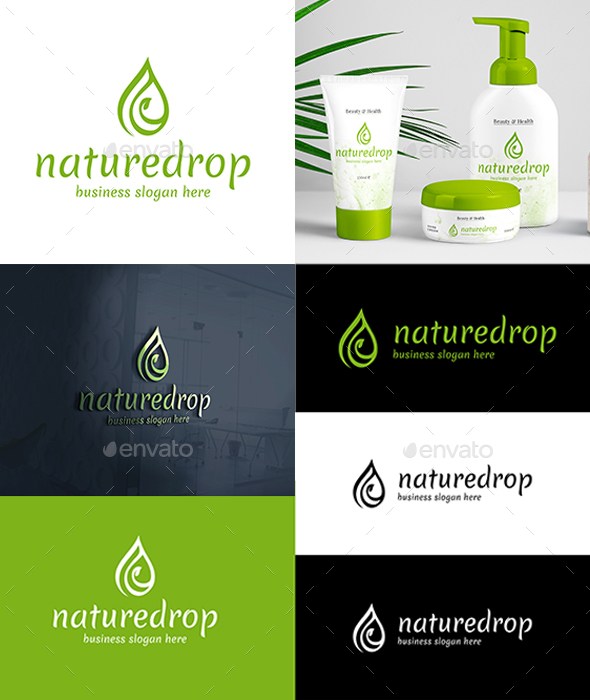 Nature Drop Logo - Nature Logo Templates