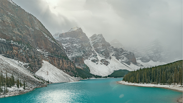 The Rockies Canada The Moraine Lake During the Day