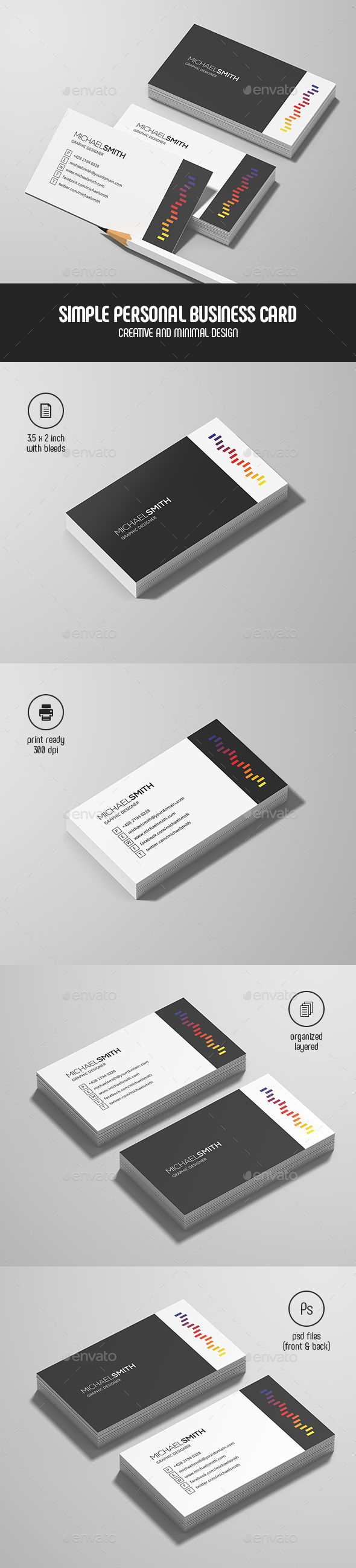 Simple Personal Business Card - Creative Business Cards