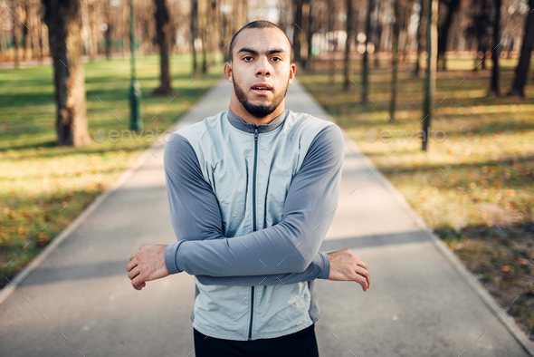Runner marming up, active, healthy lifestyle - Stock Photo - Images