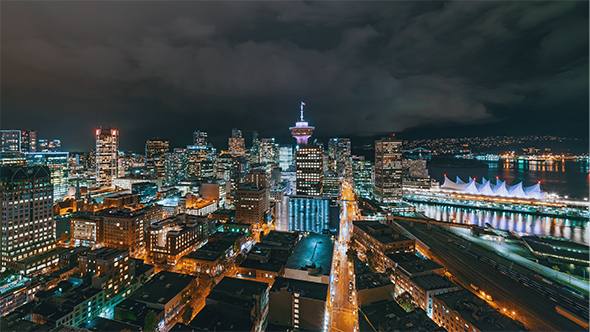 Vancouver, British Columbia at Night