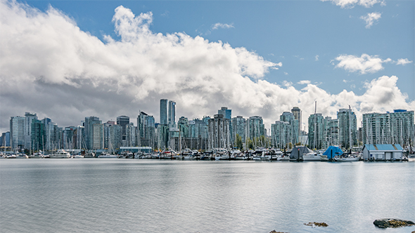 The Skyline of British Columbia's largest city during the day