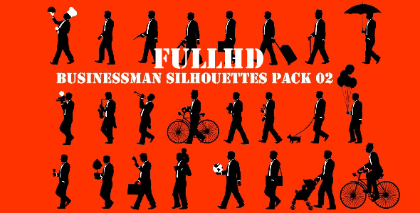 Business Man Silhouette Pack 02