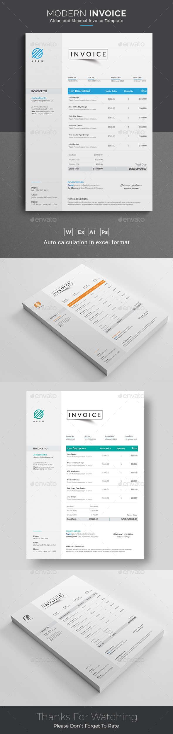 Invoice - Proposals & Invoices Stationery