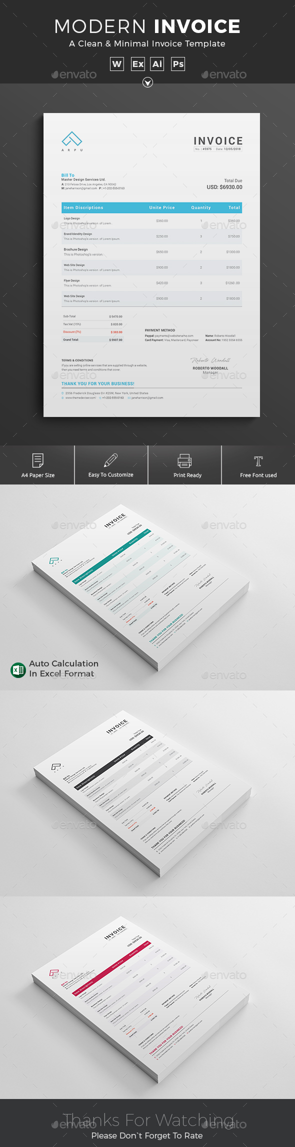 Invoice - Proposals & Invoices Stationery