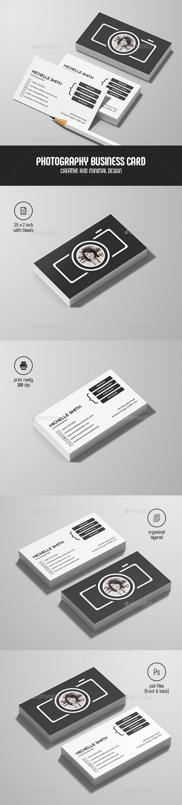 Photographer Business Card - Creative Business Cards
