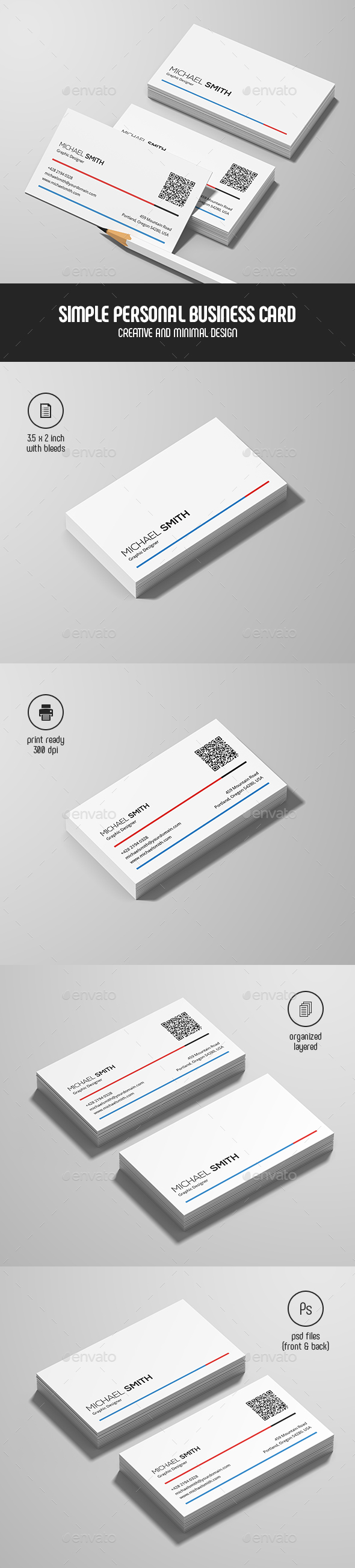 Simple Personal Business Card - Creative Business Cards