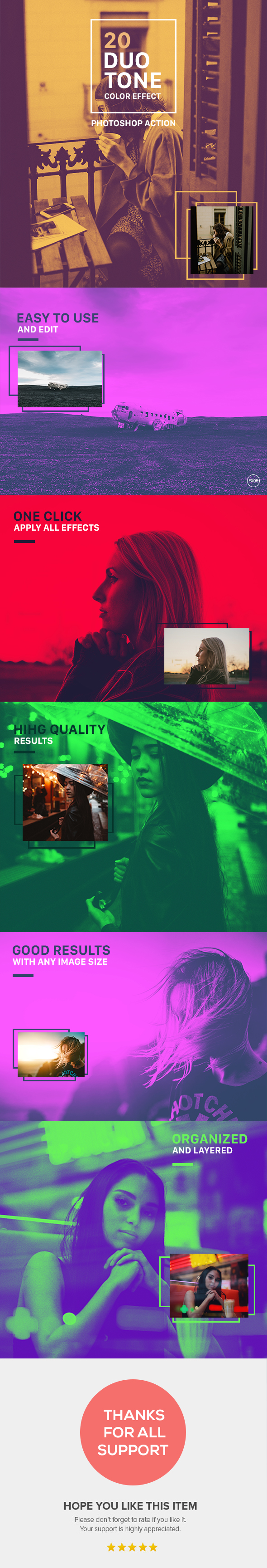 Duotone Photoshop Action - Photo Effects Actions