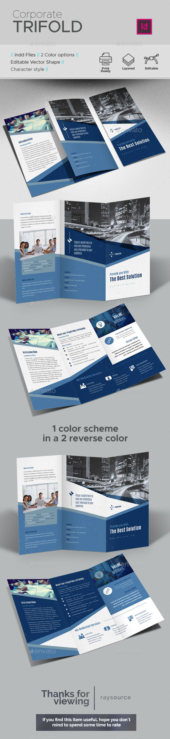 Business Trifold Brochure - Brochures Print Templates