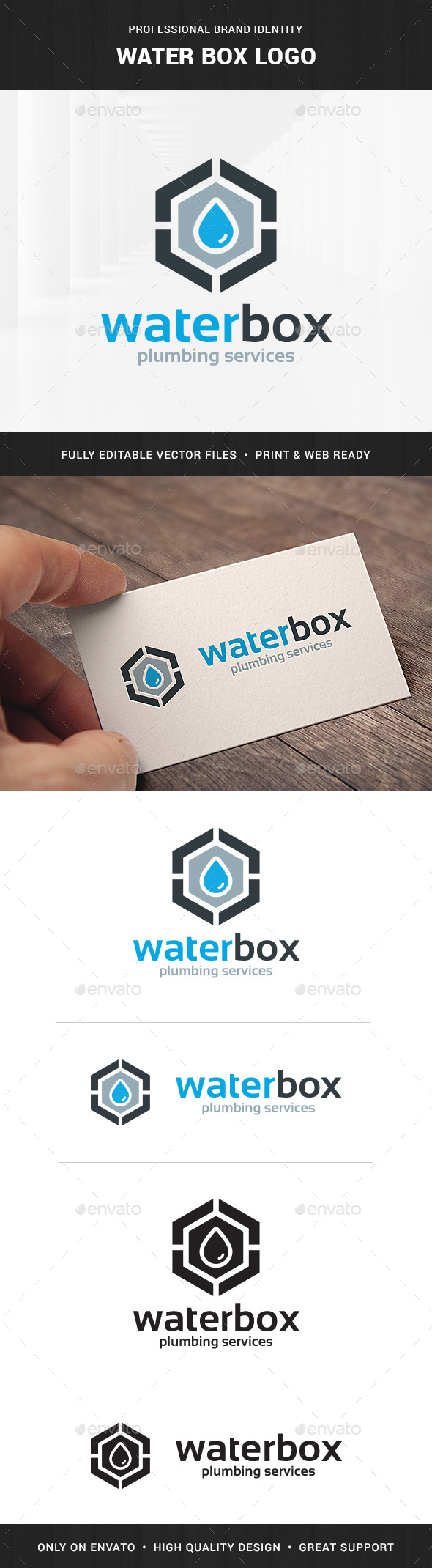 Water Box Logo Template - Symbols Logo Templates