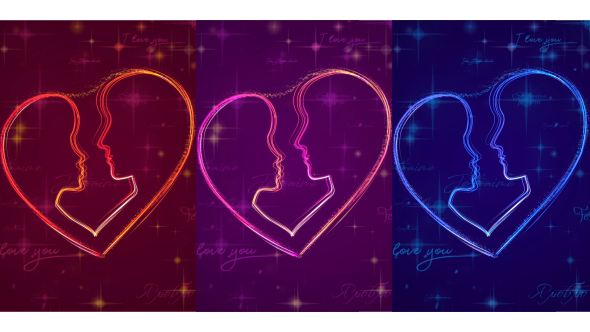 Valentine's Day -  Backgrounds (3 in 1)
