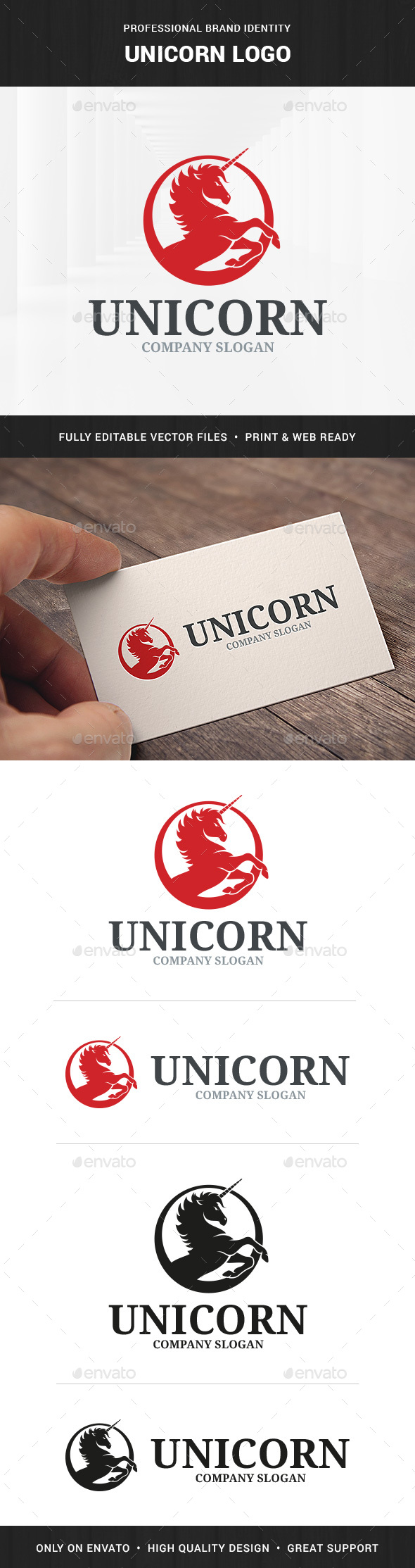 Unicorn Logo Template - Animals Logo Templates