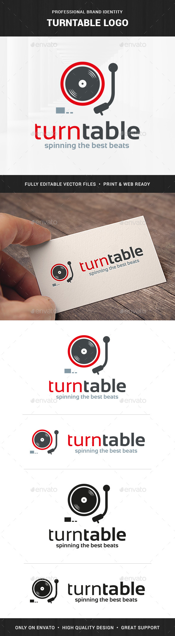 Turntable Logo Template - Objects Logo Templates