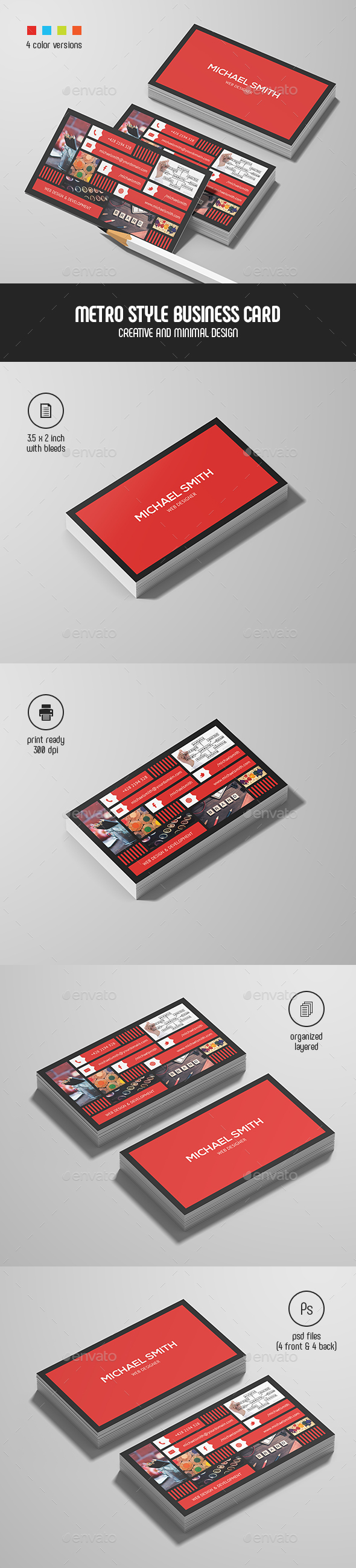 Metro Style Business Card - Creative Business Cards