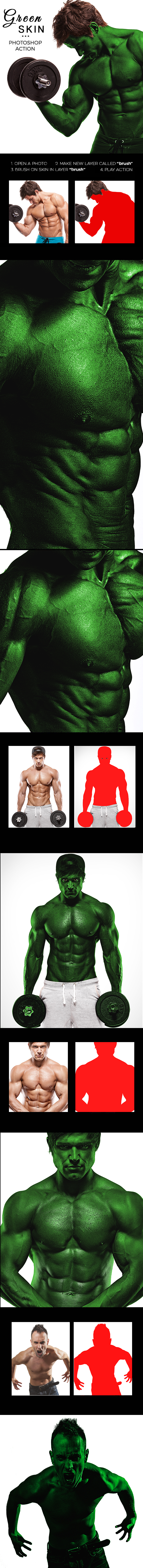 Green Skin Photoshop Action - Photo Effects Actions