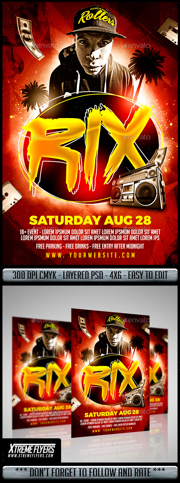 Hip Hop Artist Flyer - Clubs & Parties Events