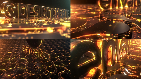 Particles Gold Logo - VideoHive 21332516