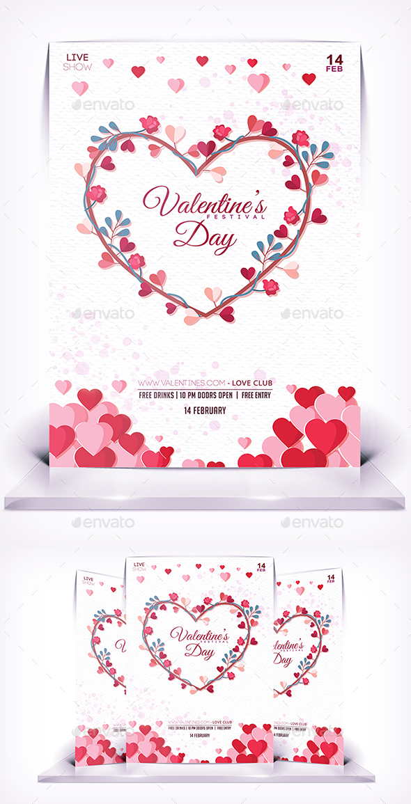 Valentines Love Flyer - Events Flyers