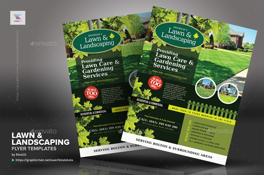 Lawn & Landscaping Flyer Templates, Print Templates | GraphicRiver