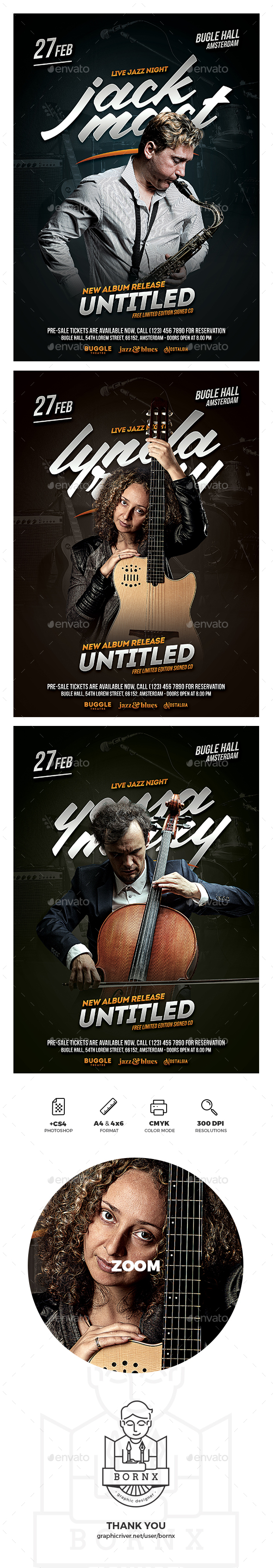 Jazz Musician Flyer - Concerts Events