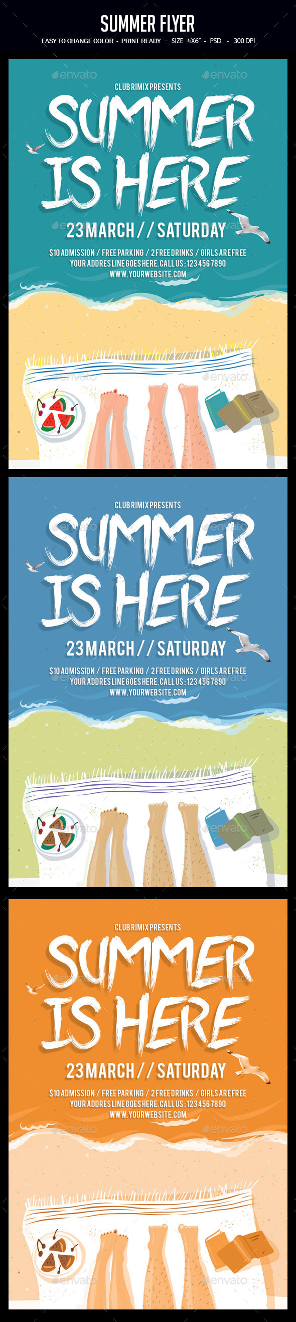 Summer Flyer - Clubs & Parties Events