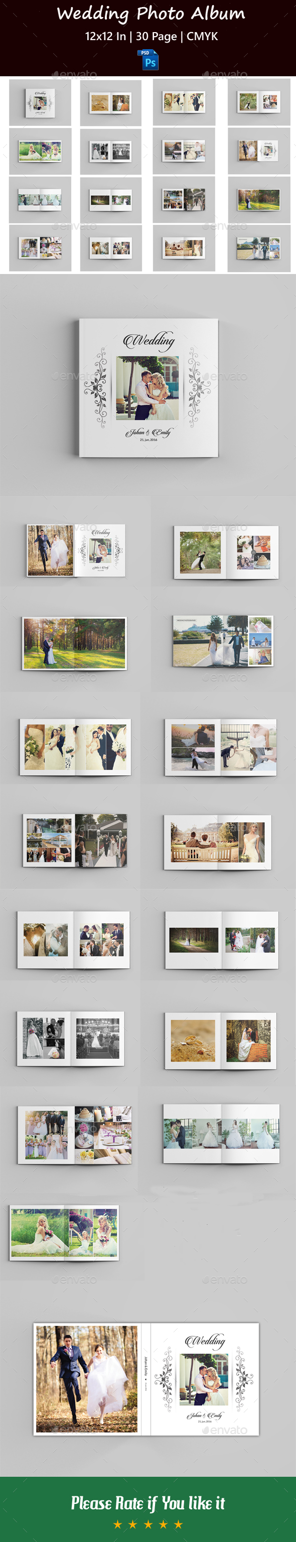 Wedding Photo Album - Photo Albums Print Templates