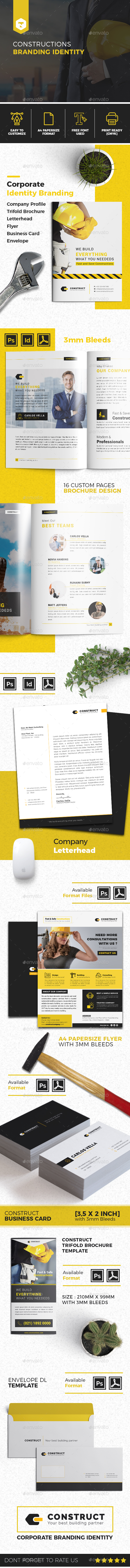 Constructions Corporate Branding Identity - Print Templates