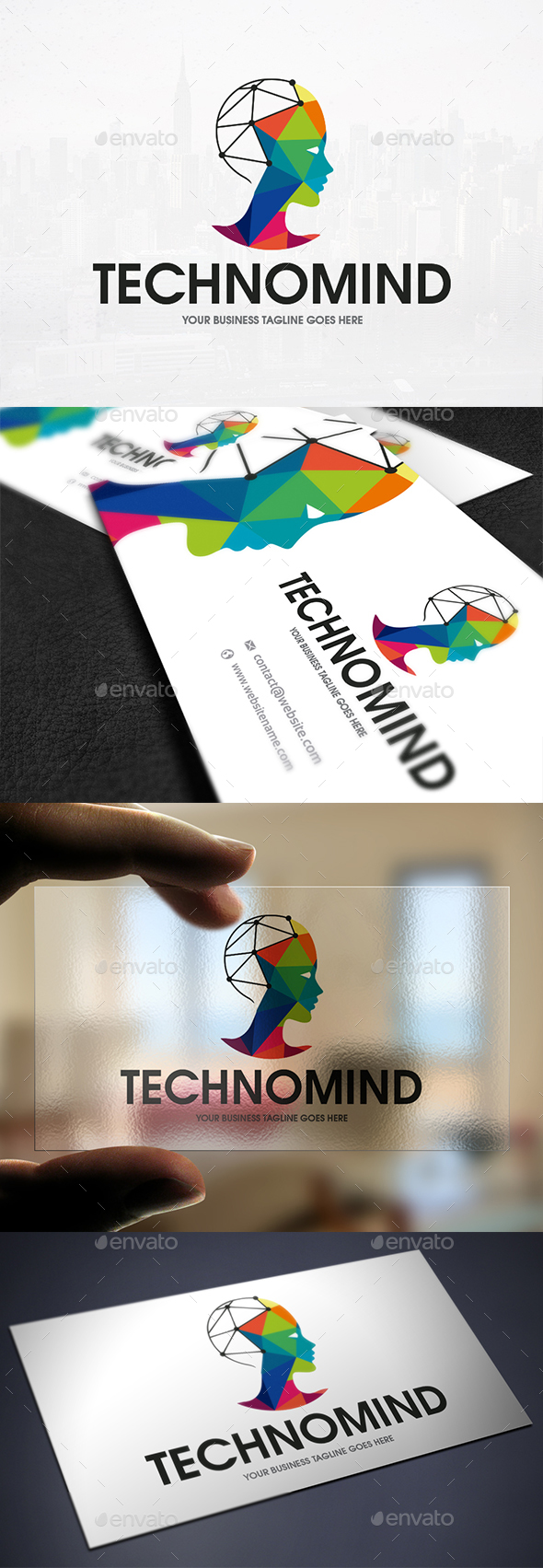 Tech Mind Logo Template - Humans Logo Templates