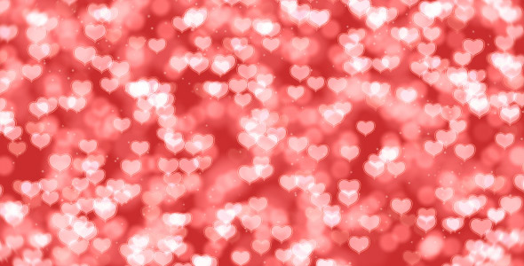 Valentine Hearts Bokeh Background