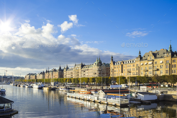Stockholm capital city of Sweden - Stock Photo - Images