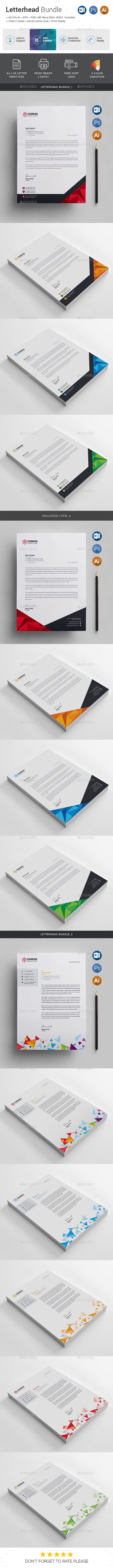Letterhead Bundle_ 2 in 1 - Stationery Print Templates
