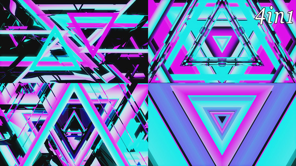 Triangular Neon - VJ Loop Pack, Motion Graphics | VideoHive