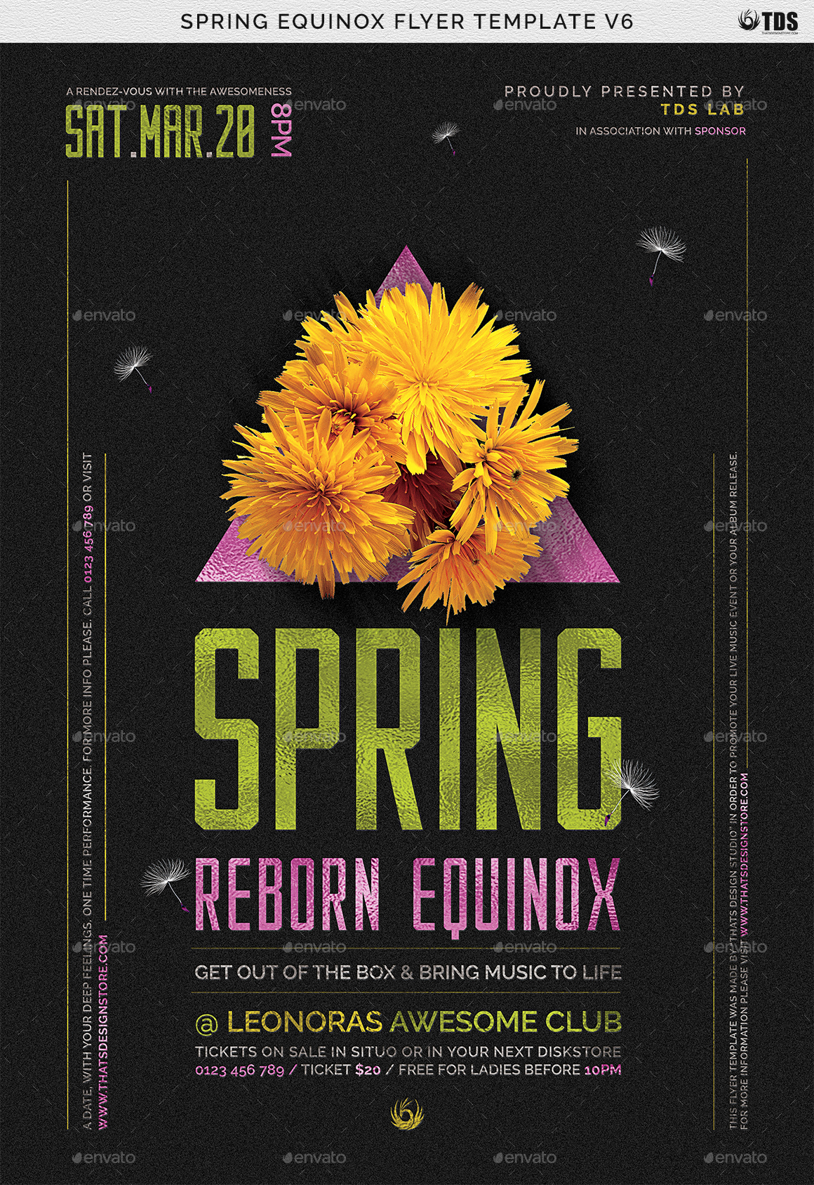 Spring Equinox Flyer Template V6 By Lou606 Graphicriver