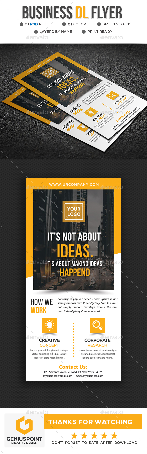 Business DL Flyer - Flyers Print Templates