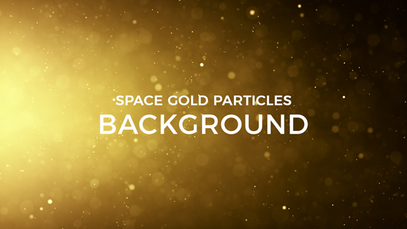Space Gold Particles Background