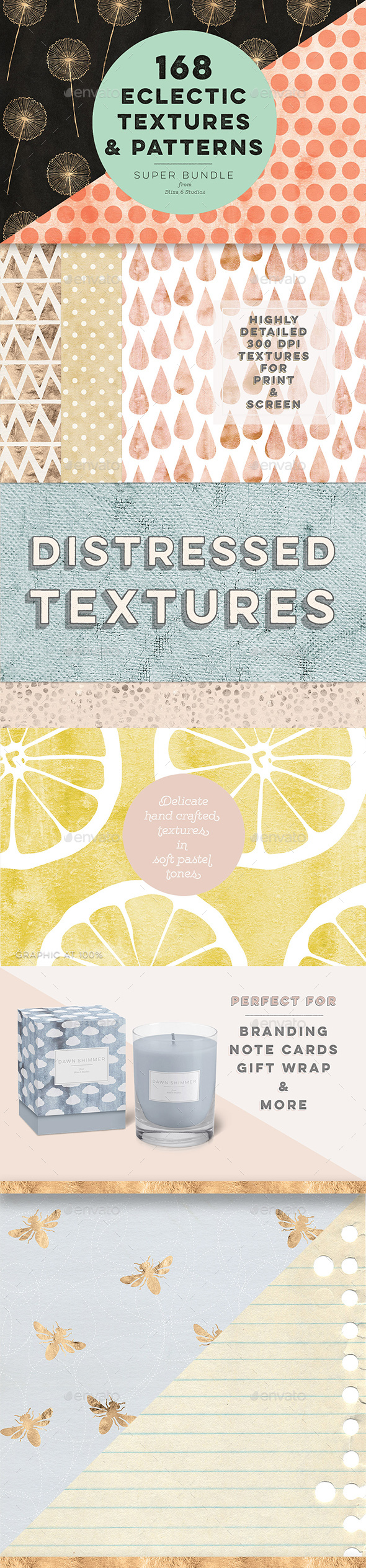 168 Eclectic Textures & Patterns - Abstract Backgrounds