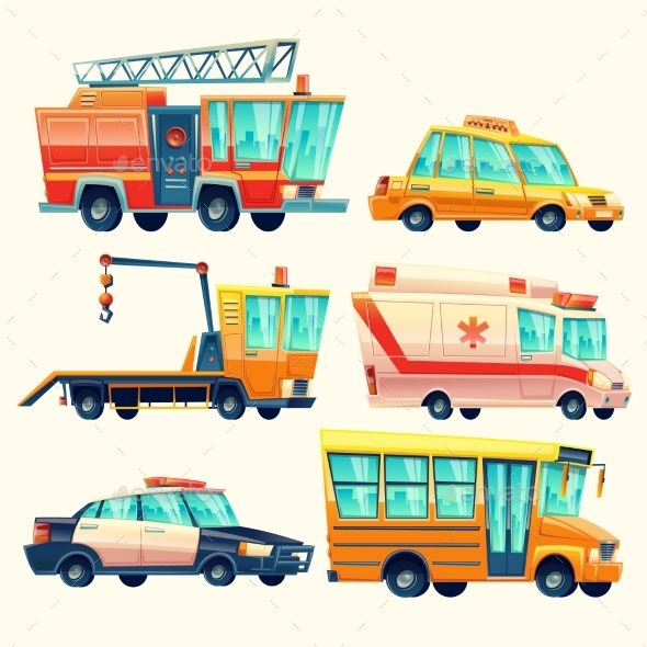 Vector Municipal City Services - Man-made Objects Objects