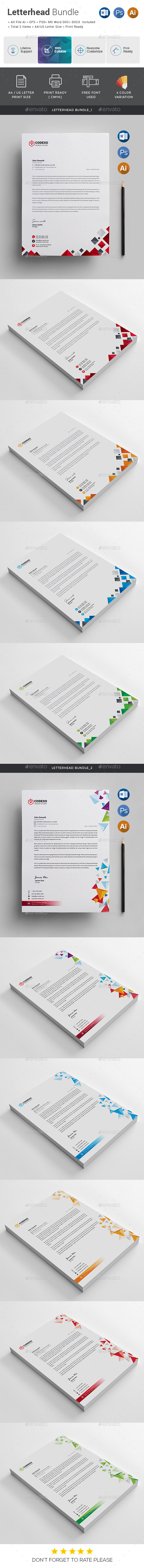 Letterhead Bundle_ 2 in 1 - Stationery Print Templates