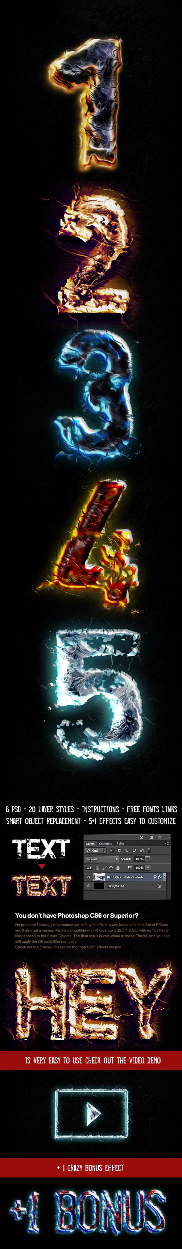Advanced Color Photoshop Text Effects and Layer Styles - Text Effects Styles