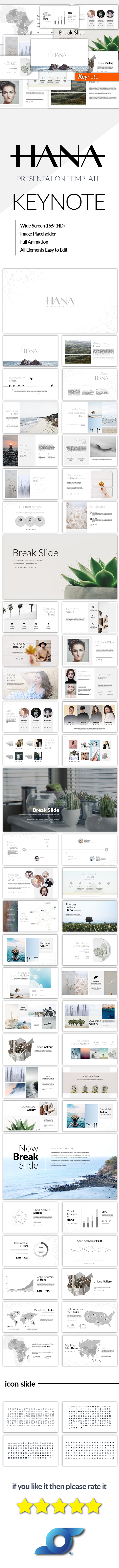 Hana Minimal Keynote Template - Business Keynote Templates