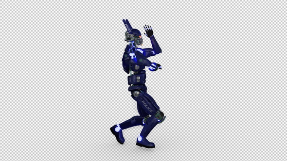 Luminous Policeman Robot Dances