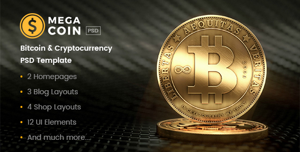 Megacoin Bitcoin Cryptocurrency Psd Template By Univertheme Themeforest