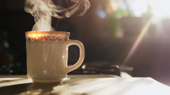 Morning Tea. Steam Evaporates by DedovStock | VideoHive